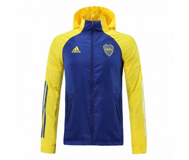 Boca Juniors All Weather Windrunner Football Jacket Blue 2021