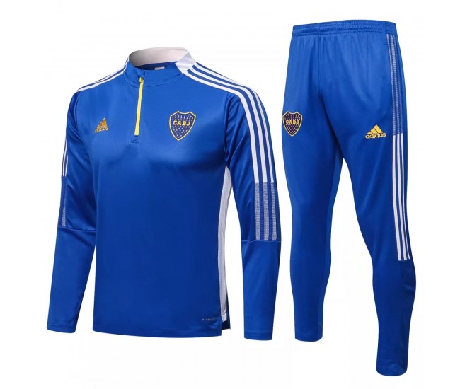2021-22 Boca Juniors Blue Training Soccer Tracksuit