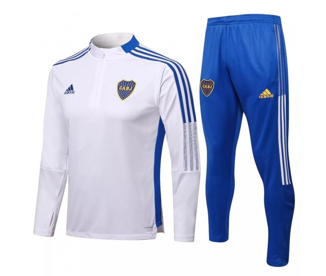 2021-22 Boca Juniors White Training Soccer Tracksuit