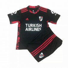 River Plate Goalkeeper Black Football Kit Kids 2021 2022