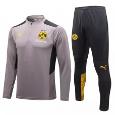 2021-22 BVB Borussia Dortmund Grey Training Technical Football Tracksuit