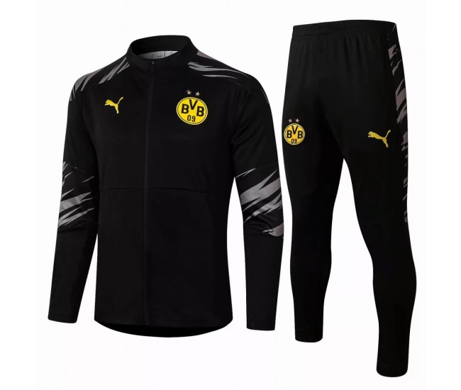 BVB Borussia Dortmund Presentation Football Tracksuit Black 2021