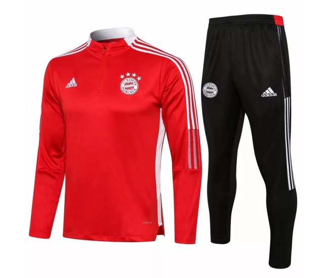 2021-22 Bayern Munich Red Training Technical Soccer Tracksuit