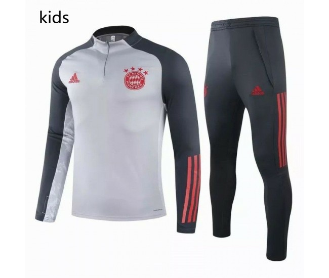 Bayern Munich Training Football Tracksuit Grey Kids 2021