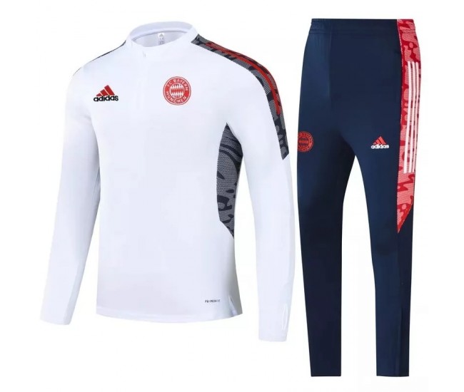 2021-22 Bayern Munich White Training Technical Soccer Tracksuit