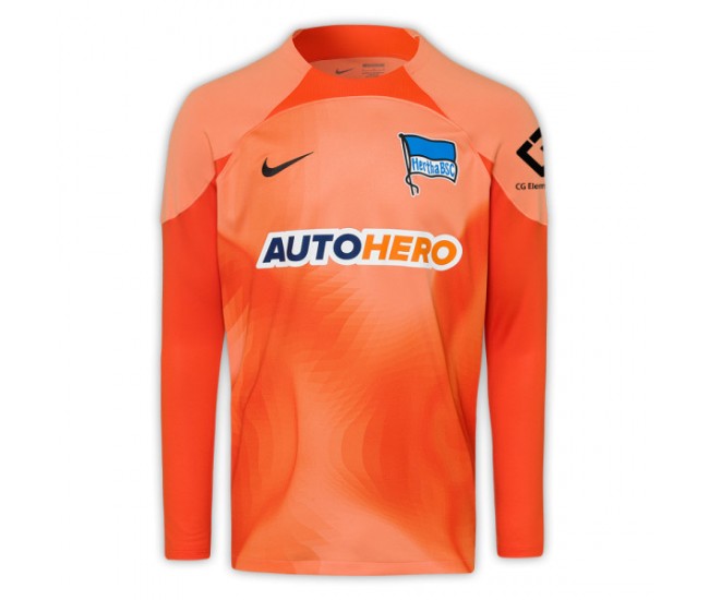 2022-23 Hertha BSC Mens Orange Goalkeeper Jersey