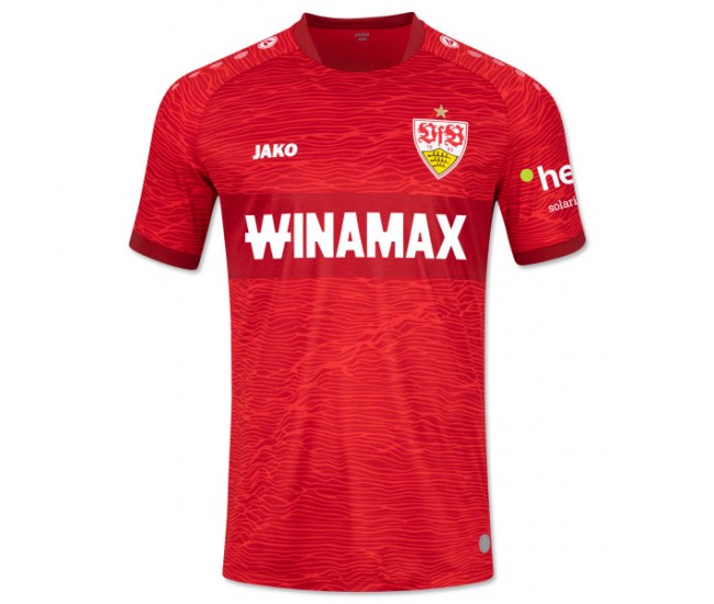 2023-24 VfB Stuttgart Mens Red Away Jersey