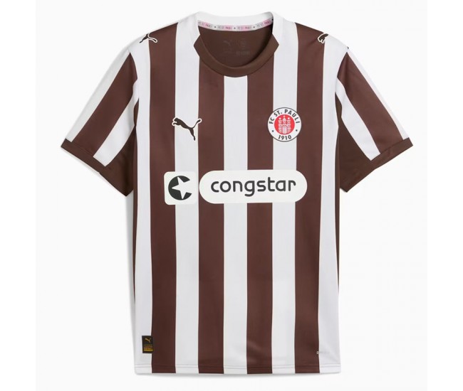 25-26 St Pauli Mens Home Soccer Jersey