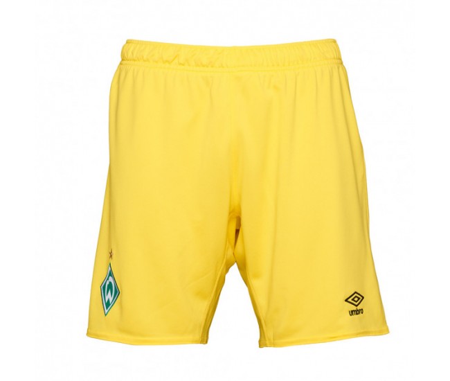 2022-23 SV Werder Bremen Mens Yellow Goalkeeper Shorts