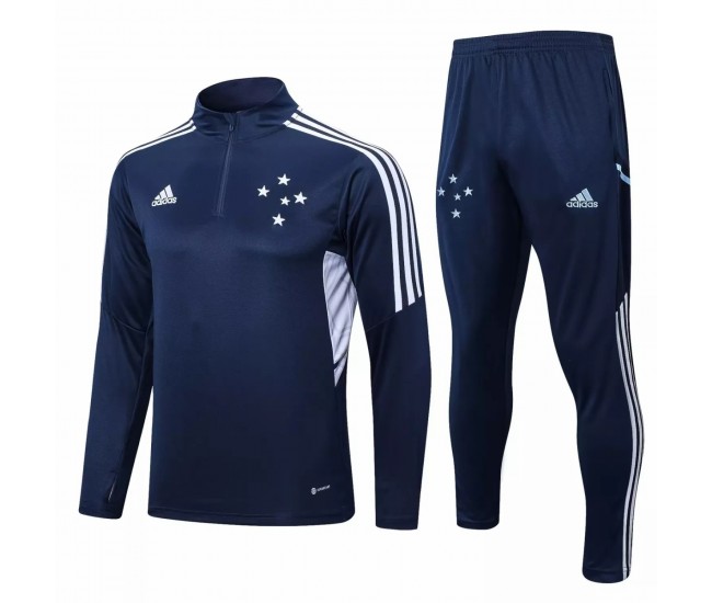 2022-23 Cruzeiro Navy Training Technical Soccer Tracksuit