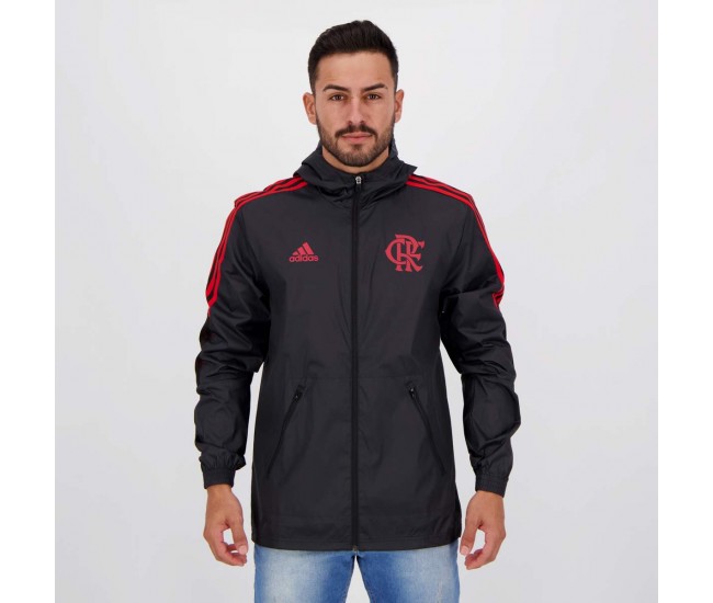 Adidas Flamengo Black Windbreaker Jacket