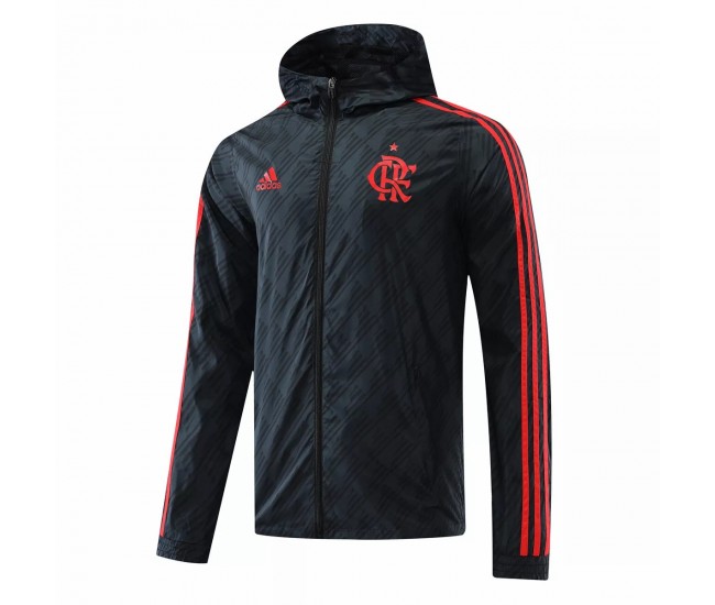 2022 Flamengo Black Windbreaker Soccer Jacket