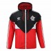 23-24 Flamengo Mens Windrunner Full Zip Hooded Jacket Red