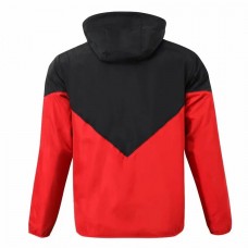23-24 Flamengo Mens Windrunner Full Zip Hooded Jacket Red