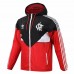 23-24 Flamengo Mens Windrunner Full Zip Hooded Jacket Red