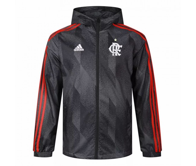 Flamengo Windbreaker Football Jacket Black 2021 2022