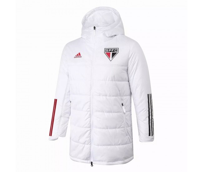 Adidas Sao Paulo White Winter Football Jacket 2021