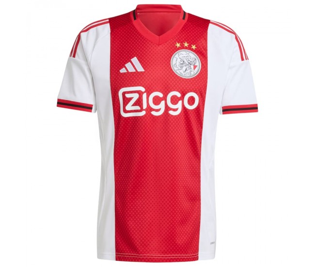 25-26 Ajax Mens Home Soccer Jersey 