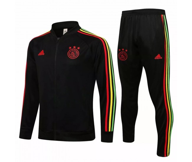 2021-22 Ajax Amsterdam Black Training Presentation Football Tracksuit