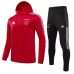 2021-22 Ajax Amsterdam Red Hooded Presentation Football Tracksuit