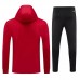 2021-22 Ajax Amsterdam Red Hooded Presentation Football Tracksuit