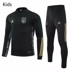 Ajax Training Sweat Football Tracksuit Black Kids 2021