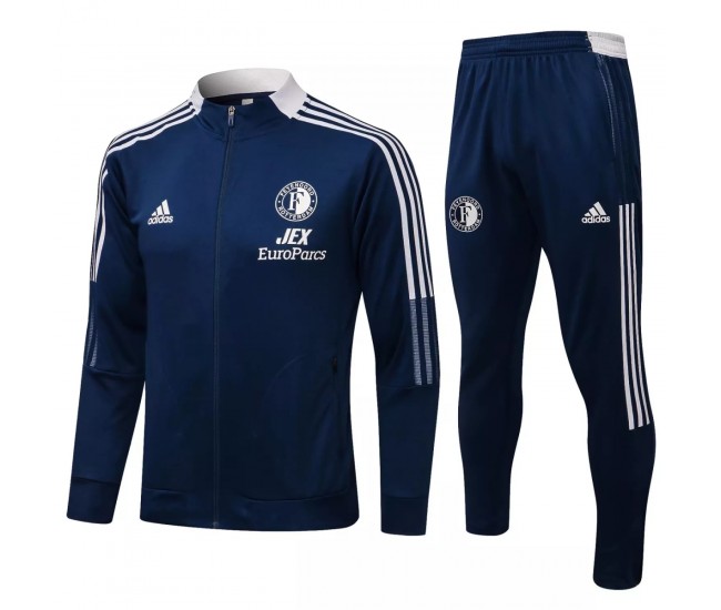 2021-22 Feyenoord Navy Presentation Soccer Tracksuit