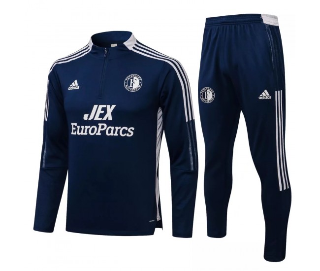 2021-22 Feyenoord Navy Training Technical Soccer Tracksuit