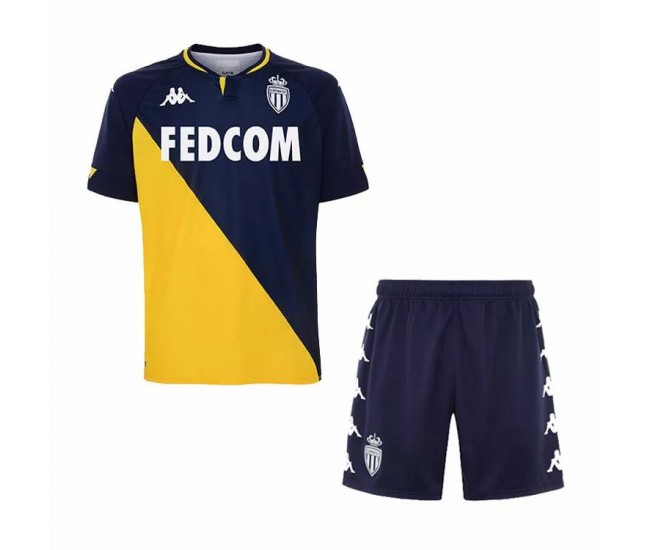 AS Monaco Away Kids Football Kit 2021