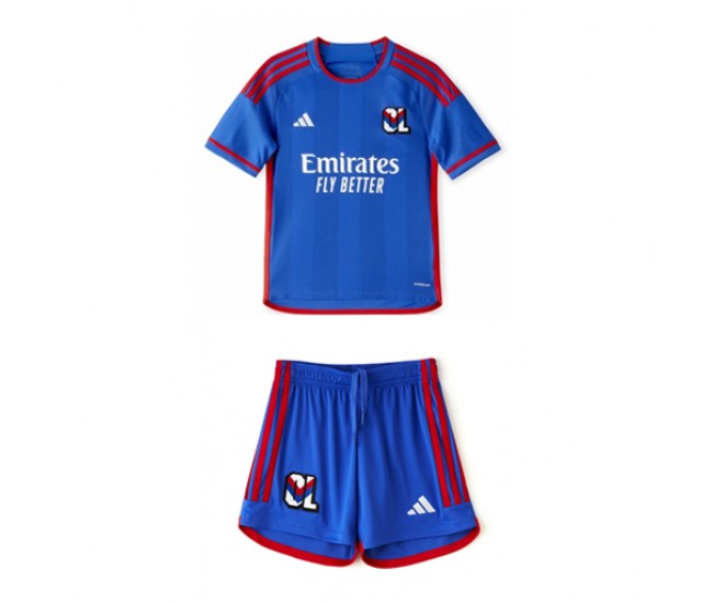 2023-24 Olympique Lyonnais Kids Away Kit