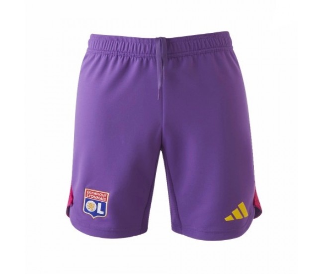 2023-24 Olympique Lyonnais Men's Purple Goalkeeper Shorts