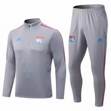 2022-23 Olympique Lyonnais Grey Training Technical Soccer Tracksuit