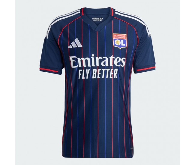 25-26 Olympique Lyonnais Mens Away Soccer Jersey 