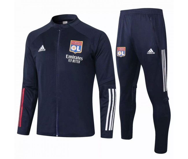 Olympique Lyonnais Presentation Football Tracksuit Navy 2021