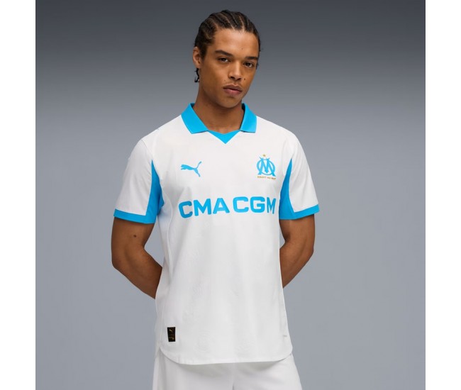 25-26 Olympique de Marseille Men's Home Authentic Soccer Jersey 
