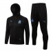 2021-22 Olympique Marseille Black Hooded Presentation Soccer Tracksuit