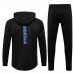 2021-22 Olympique Marseille Black Hooded Presentation Soccer Tracksuit