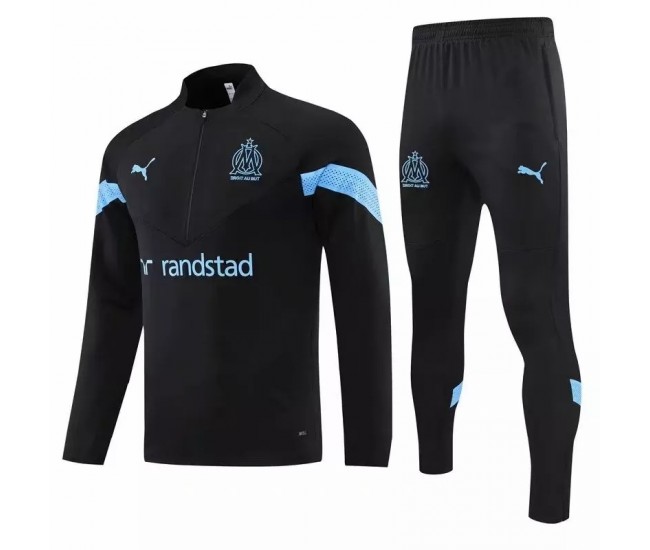 2022-23 Olympique Marseille Black Training Technical Soccer Tracksuit