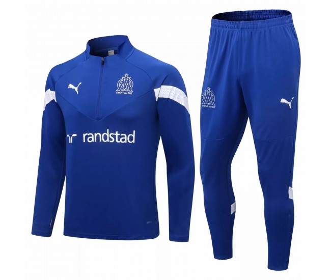 2022-23 Olympique Marseille Blue Training Technical Soccer Tracksuit