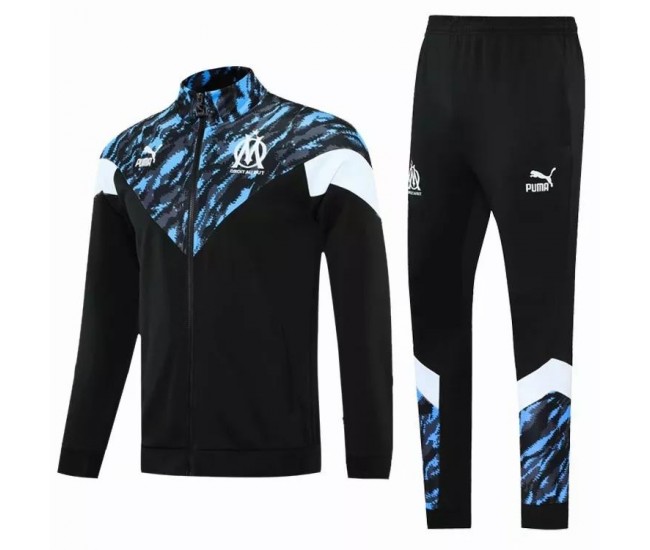 Olympique Marseille Football Presentation Tracksuit Black 2021 2022