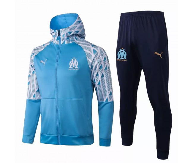 Olympique Marseille Training Technical Football Tracksuit Blue 2021