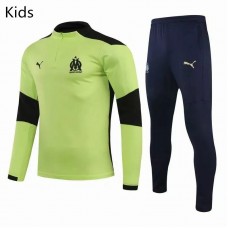Olympique Marseille Training Technical Football Tracksuit Yellow Kids 2021