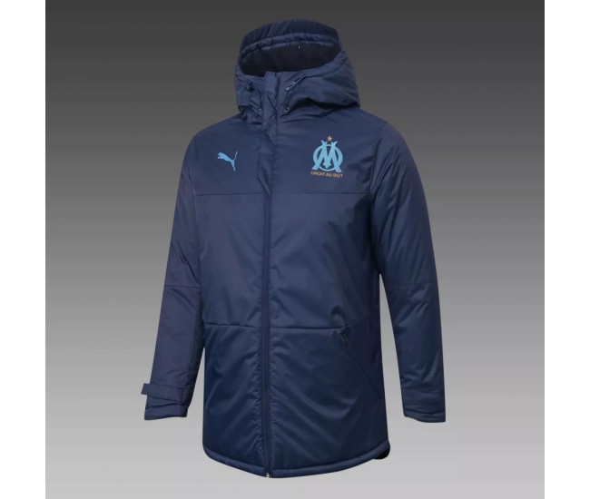 Olympique Marseille Training Football Winter Jacket Navy 2021