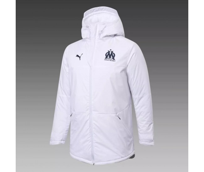 Olympique Marseille Training Football Winter Jacket White 2021