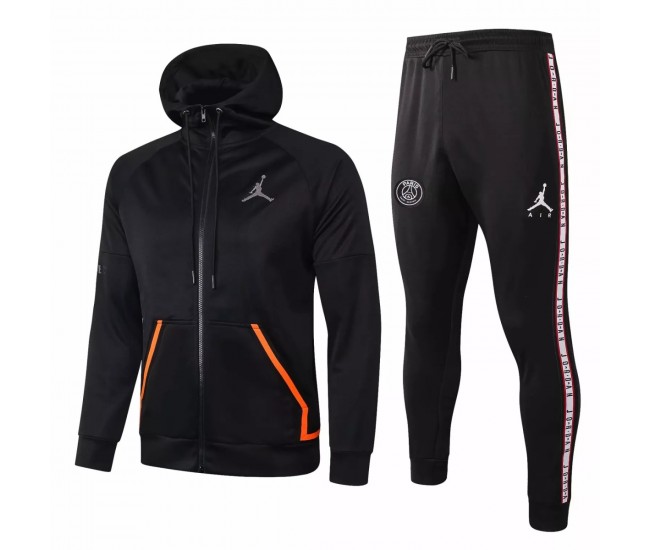 PSG Jordan Soccer Presentation Black Tracksuit 2020