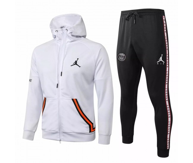 PSG Jordan Soccer Presentation White Tracksuit 2020