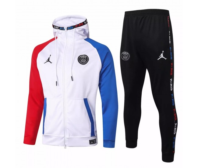 Jordan X Psg Soccer Casual Fleece Presentation Tracksuit 2020 White