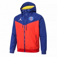 PSG Jordan All Weather Windrunner Football Jacket Blue Red 2021