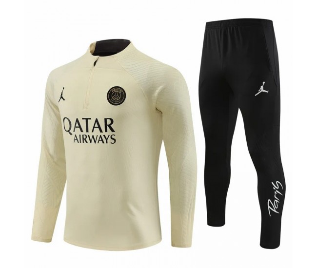 23-24 Jordan PSG Beige Training Technical Soccer Tracksuit