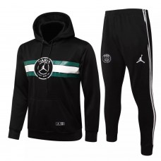 2021-22 PSG X Jordan Hooded Black Training Technical Soccer Tracksuit